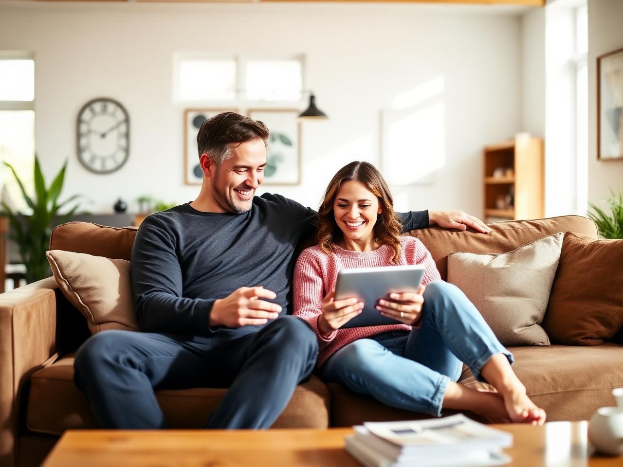 Couple receiving a fast cash offer for their home